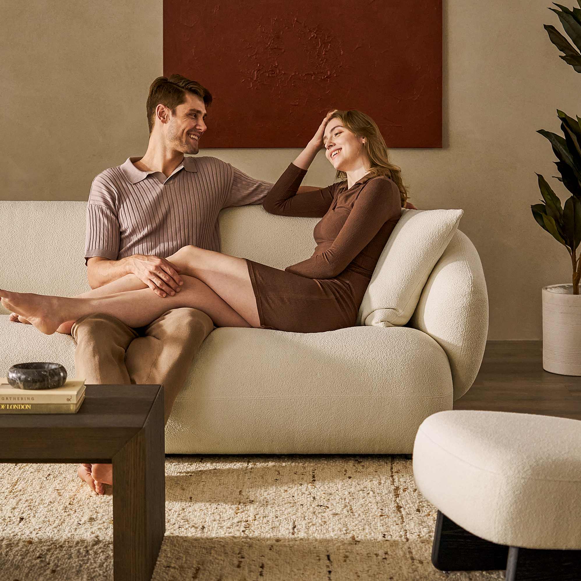 Auburn Performance Fabric Armless Sofa | Castlery UK